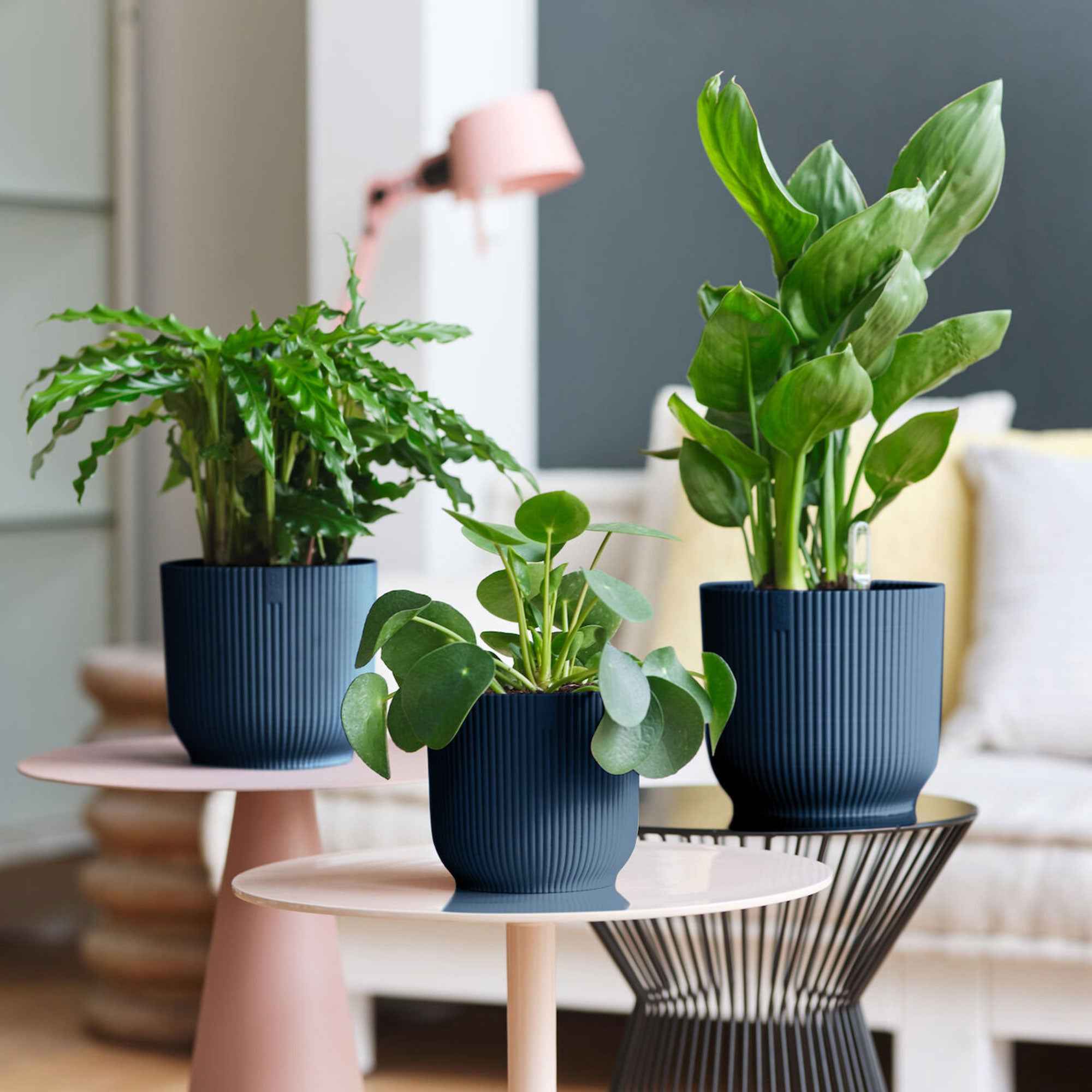 Bloempot Elho vibes fold diepblauw