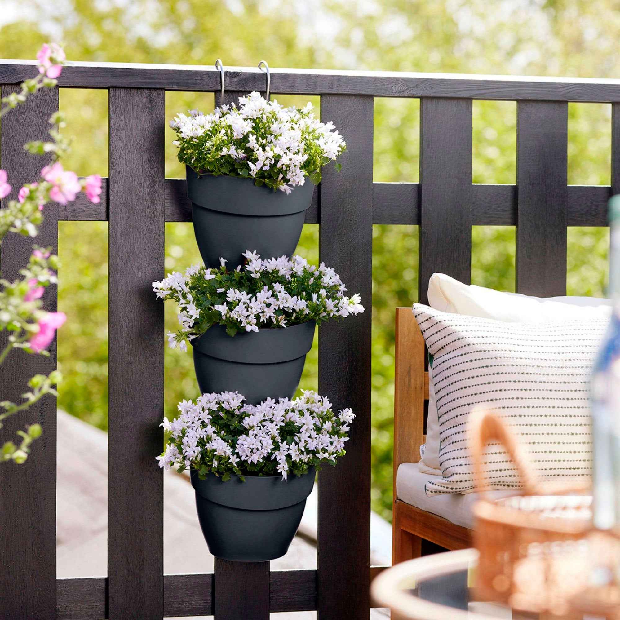 Bloempot Elho vibia campana vertical forest antraciet (x3)