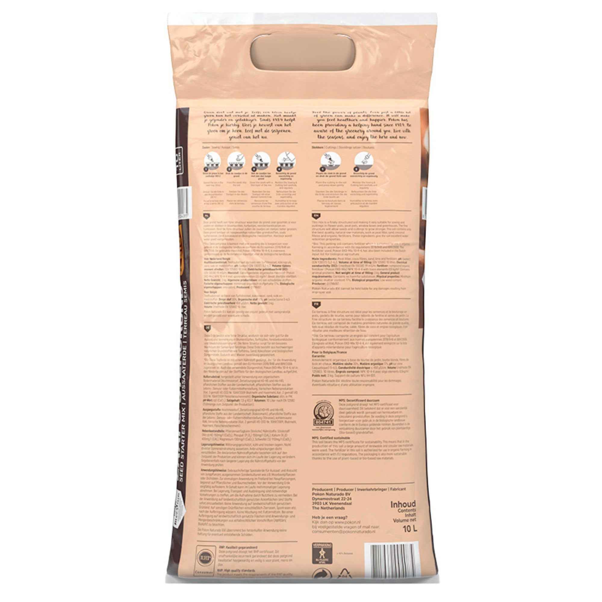 Zaai & stekgrond - Biologisch 10 liter - Pokon - Image 3